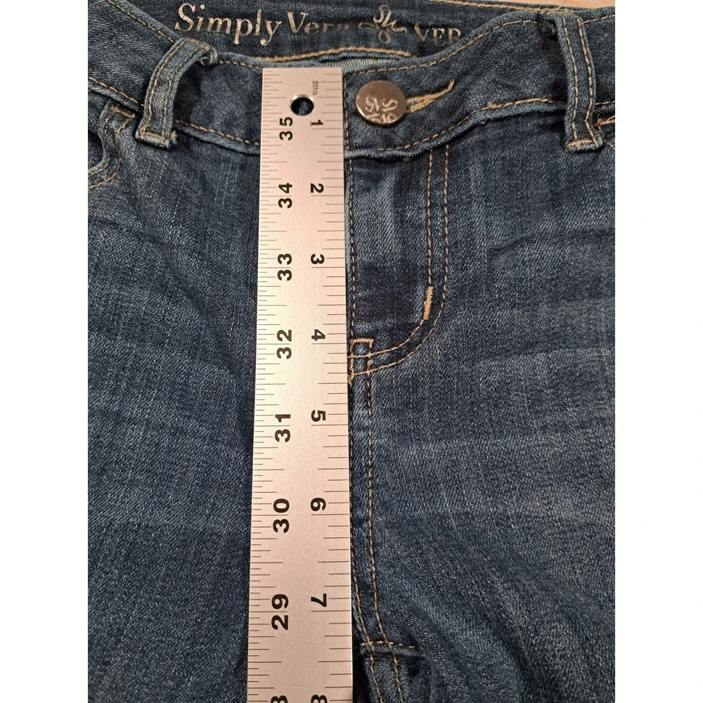 Simply Vera Vera‎ Wang Skinny Jeans Womens 0 Medium Wash Stretch Denim Blue